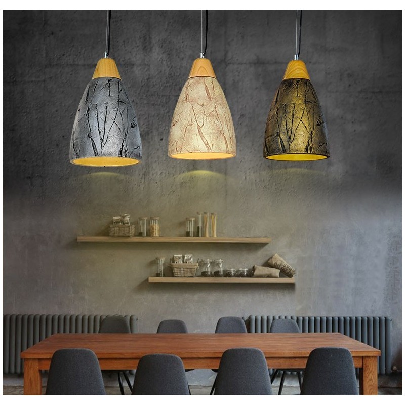 Lampada a sospensione moderna in cemento 1 luce