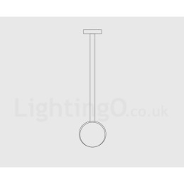 Lampada a sospensione moderna in cemento a 1 luce