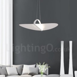Lampada a sospensione moderna contemporanea 1 luce in acrilico con paralume in acciaio