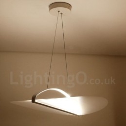 Lampada a sospensione moderna contemporanea 1 luce in acrilico con paralume in acciaio