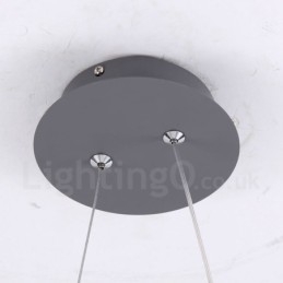 Lampada a sospensione moderna contemporanea 1 luce in acrilico con paralume in acciaio