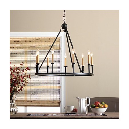 Lampadario mini in metallo dipinto stile country