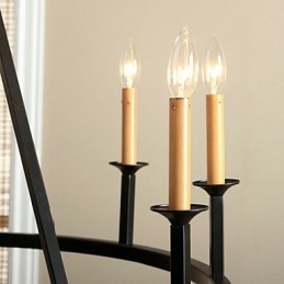 Lampadario mini in metallo dipinto stile country
