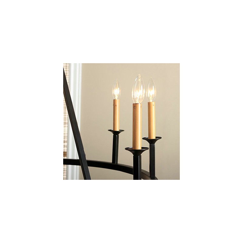 Lampadario mini in metallo dipinto stile country