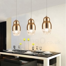 Lampada a sospensione contemporanea 1 luce in lega di alluminio con paralume in acrilico