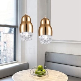 Lampada a sospensione contemporanea 1 luce in lega di alluminio con paralume in acrilico