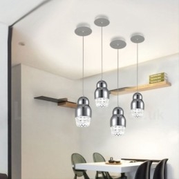 Lampada a sospensione contemporanea 1 luce in lega di alluminio con paralume in acrilico