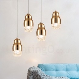 Lampada a sospensione contemporanea 1 luce in lega di alluminio con paralume in acrilico