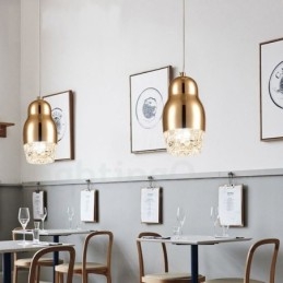 Lampada a sospensione contemporanea 1 luce in lega di alluminio con paralume in acrilico