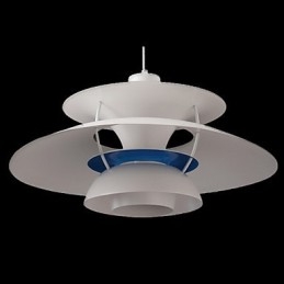 Lampadario a sospensione moderno contemporaneo cromo bianco 50 cm E12/E14