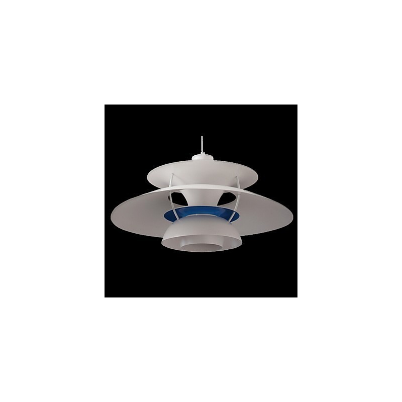 Lampadario a sospensione moderno contemporaneo cromo bianco 50 cm E12/E14