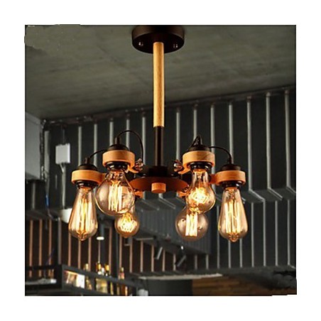 Lampadario retrò americano a 6 luci