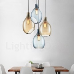 Lampada a sospensione contemporanea in vetro 1 luce E27 Ø 23 cm H 40 cm