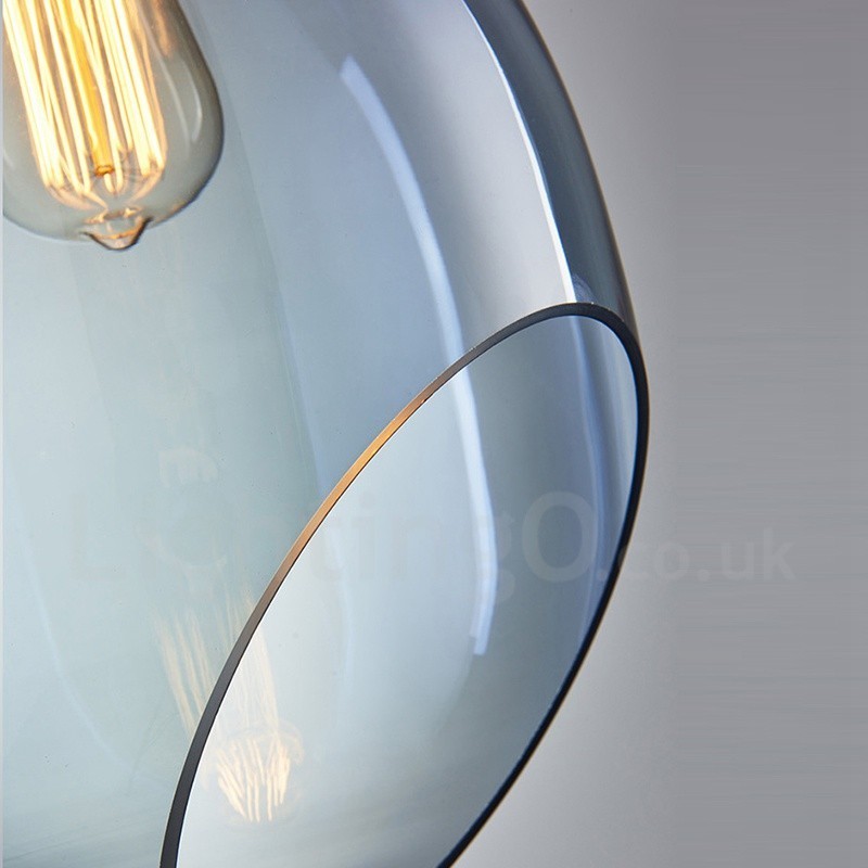 Lampada a sospensione contemporanea in vetro 1 luce E27 Ø 23 cm H 40 cm