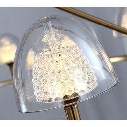Lampadario contemporaneo in metallo e acrilico a 9 luci Ø 70 cm H 63 cm