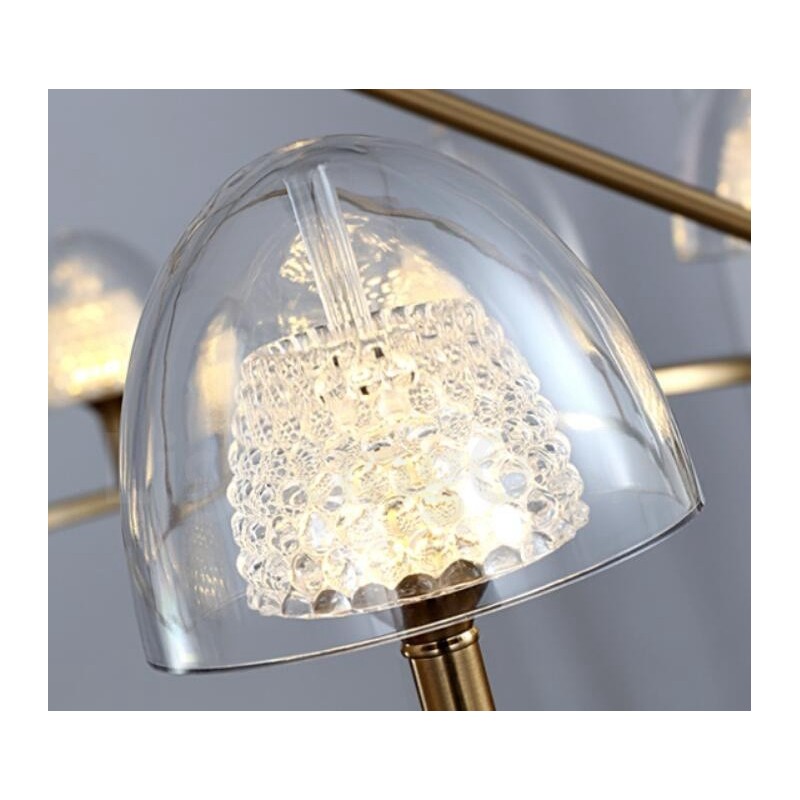 Lampadario contemporaneo in metallo e acrilico a 9 luci Ø 70 cm H 63 cm