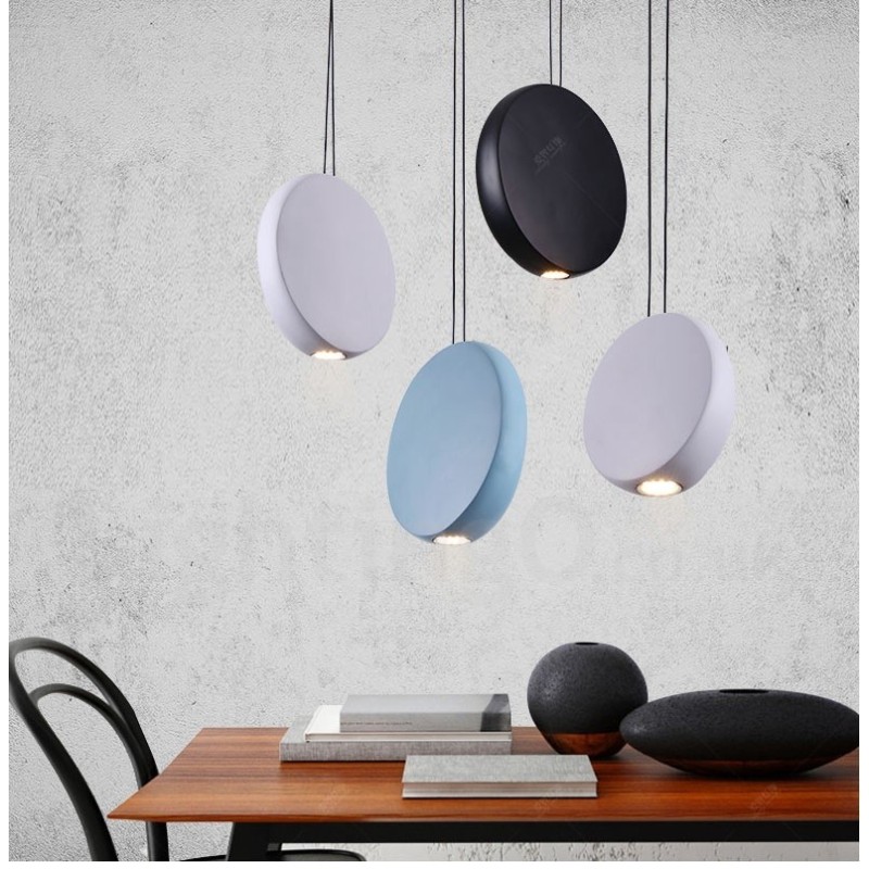 Lampada a sospensione moderna contemporanea 1 luce Ø 25 cm in lega di alluminio