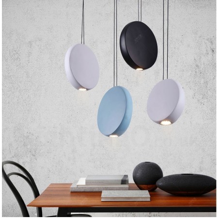 Lampada a sospensione moderna contemporanea 1 luce Ø 25 cm in lega di alluminio