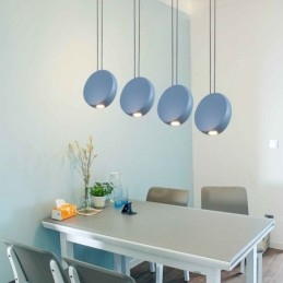Lampada a sospensione moderna contemporanea 1 luce Ø 25 cm in lega di alluminio