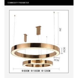 Lampada a sospensione moderna contemporanea in acciaio con paralume in acrilico, 1 luce