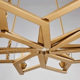 Lampada a sospensione moderna contemporanea in acciaio e vetro 6 luci E14 Ø61 cm H66 cm
