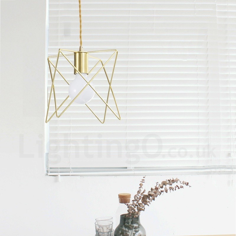 Lampada a sospensione in acciaio 1 luce E27 Ø 17 cm H 20 cm