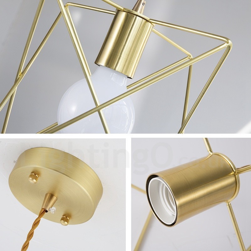 Lampada a sospensione in acciaio 1 luce E27 Ø 17 cm H 20 cm