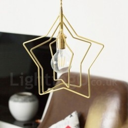 Lampada a sospensione moderna in ottone E27, 1 luce, Ø 31,5 cm