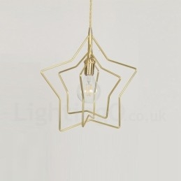 Lampada a sospensione moderna in ottone E27, 1 luce, Ø 31,5 cm