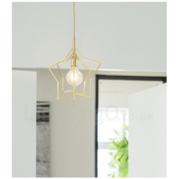 Lampada a sospensione moderna in ottone E27, 1 luce, Ø 31,5 cm