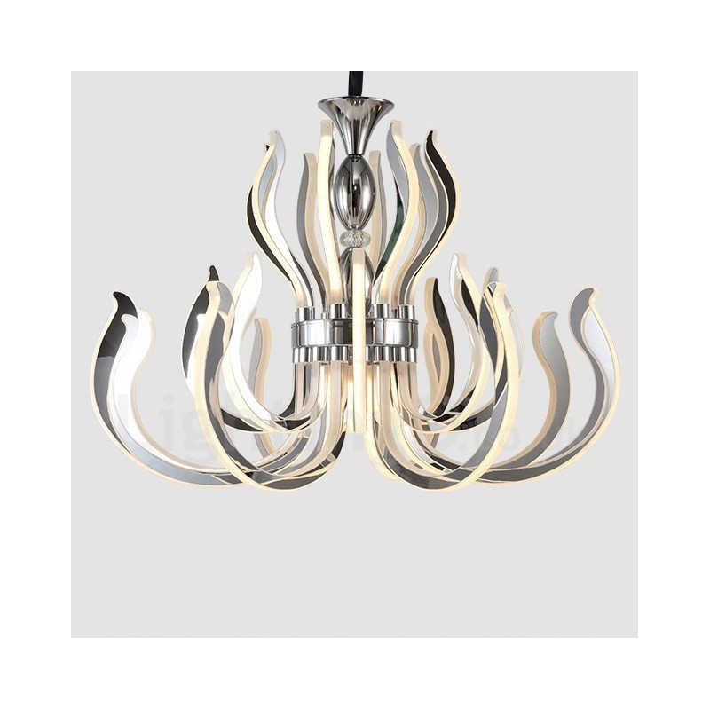 Lampadario moderno contemporaneo in acrilico 24 luci LED Ø 90 cm H 55 cm