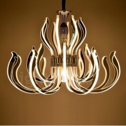 Lampadario moderno contemporaneo in acrilico 24 luci LED Ø 90 cm H 55 cm
