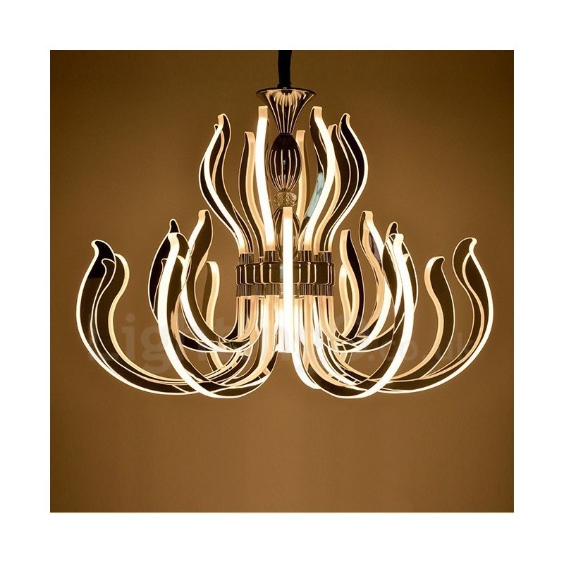 Lampadario moderno contemporaneo in acrilico 24 luci LED Ø 90 cm H 55 cm