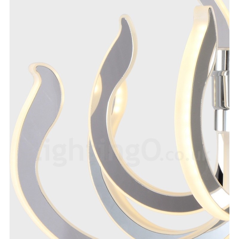 Lampadario moderno contemporaneo in acrilico 24 luci LED Ø 90 cm H 55 cm