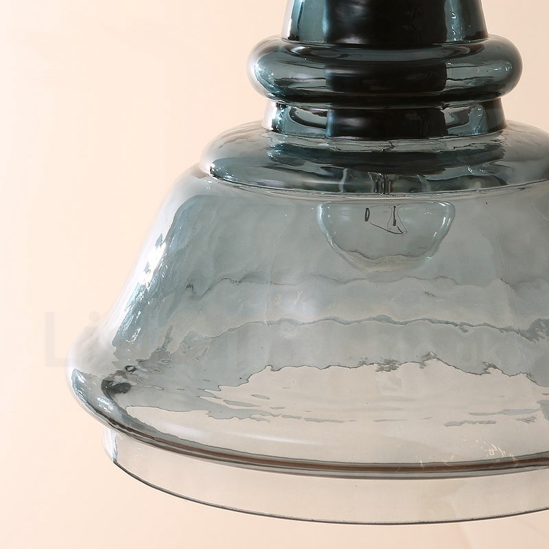 Lampada a sospensione contemporanea in acciaio e vetro 1 luce E27