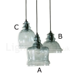 Lampada a sospensione contemporanea in acciaio e vetro 1 luce E27