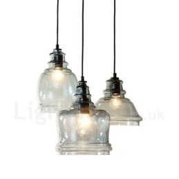 Lampada a sospensione contemporanea in acciaio e vetro 1 luce E27