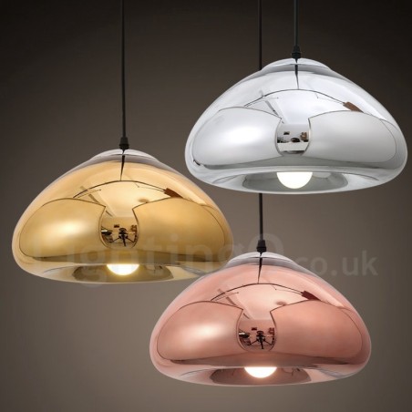 Lampada a sospensione contemporanea in vetro 1 luce Ø 30 cm portalampada E27