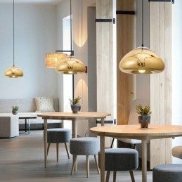 Lampada a sospensione contemporanea in vetro 1 luce Ø 30 cm portalampada E27