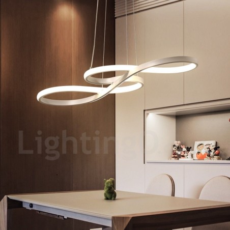 Lampada a sospensione moderna in lega di alluminio con paralume in acrilico, 75 cm