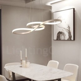 Lampada a sospensione moderna in lega di alluminio con paralume in acrilico, 75 cm