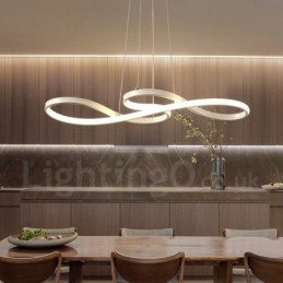 Lampada a sospensione moderna in lega di alluminio con paralume in acrilico, 75 cm