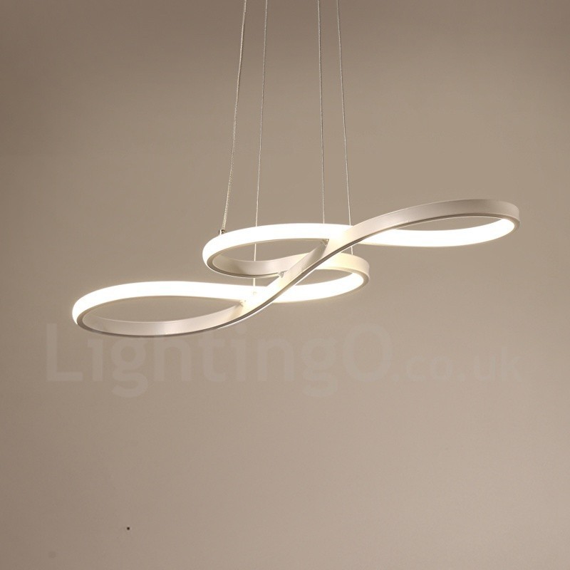 Lampada a sospensione moderna in lega di alluminio con paralume in acrilico, 75 cm