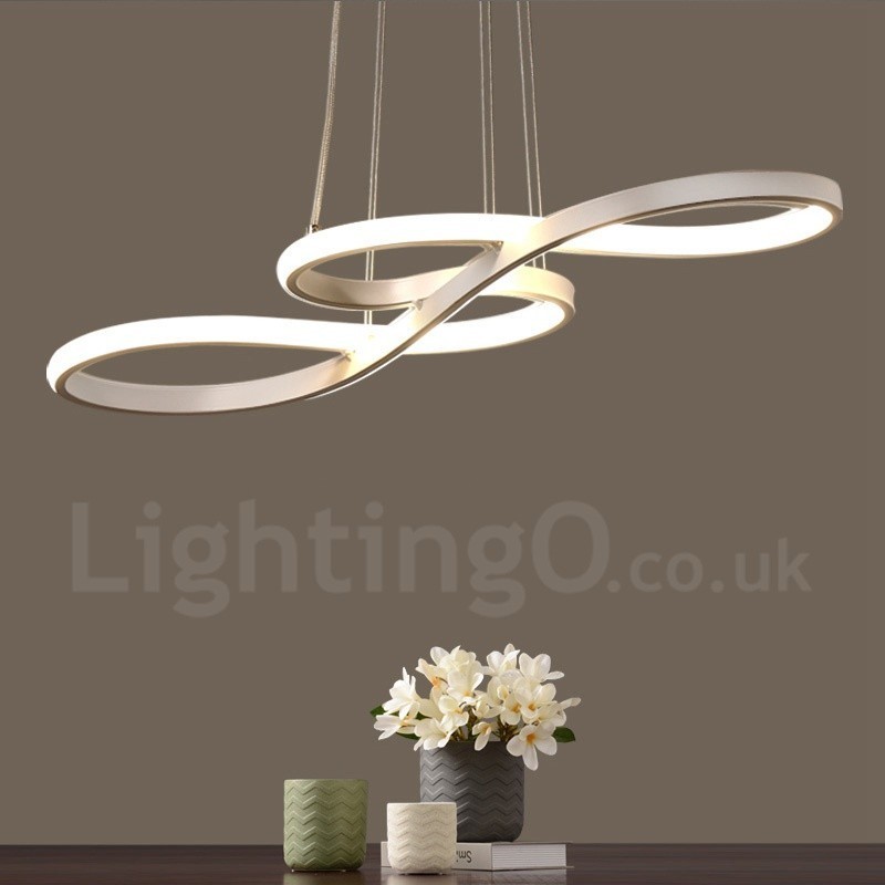 Lampada a sospensione moderna in lega di alluminio con paralume in acrilico, 75 cm