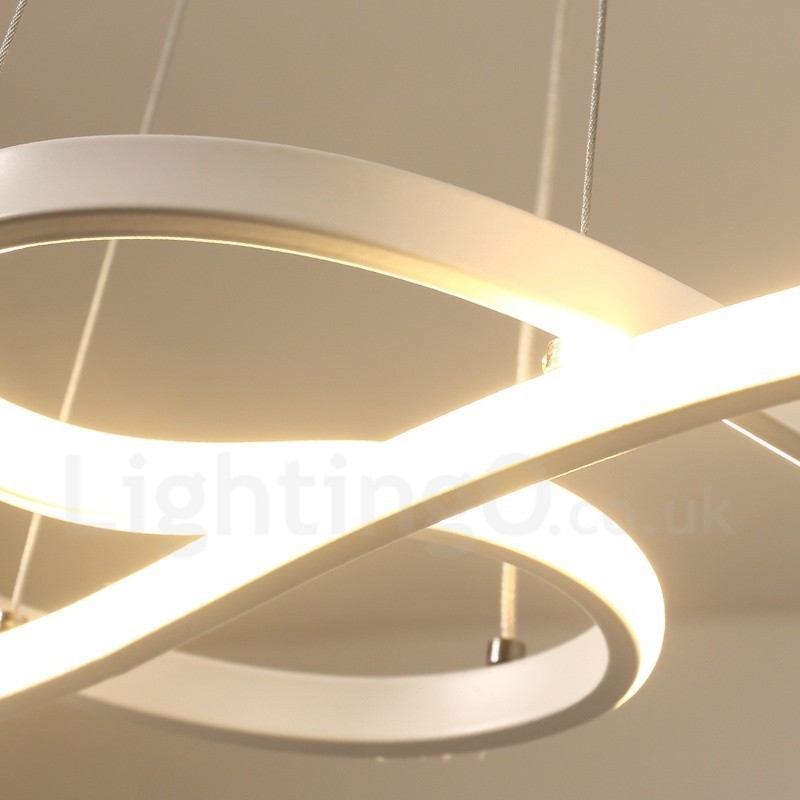 Lampada a sospensione moderna in lega di alluminio con paralume in acrilico, 75 cm