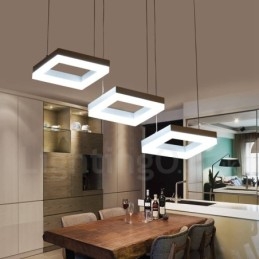 Lampada a sospensione contemporanea a 3 luci in lega di alluminio con paralume in acrilico, diametro 70 cm