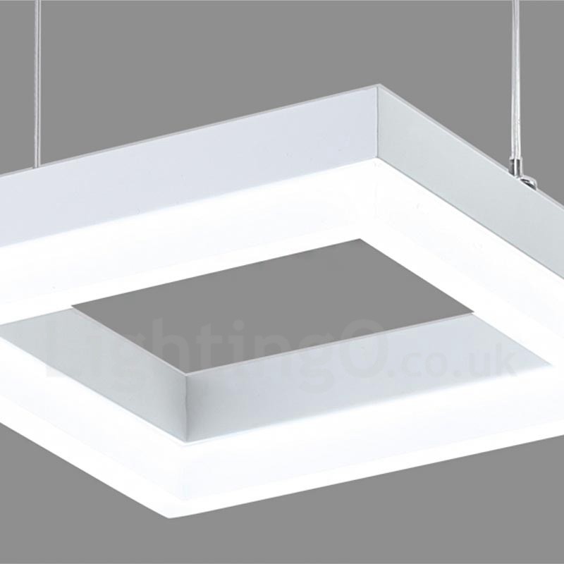 Lampada a sospensione contemporanea a 3 luci in lega di alluminio con paralume in acrilico, diametro 70 cm
