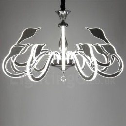 Lampadario moderno contemporaneo dimmerabile 12 luci in acciaio con paralume in acrilico
