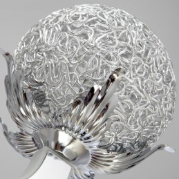 Lampadario contemporaneo dimmerabile a 12 luci in acciaio e lega di alluminio Ø80 cm H46 cm