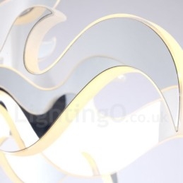 Lampadario LED moderno contemporaneo dimmerabile in acciaio 15 luci con paralume in acrilico
